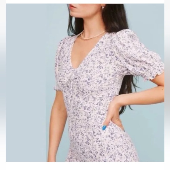 Reformation Trisha Johanna Dress US 2 UK 6 / 8 Floral Boho Midi BNWT Sold Out - Picture 2 of 10